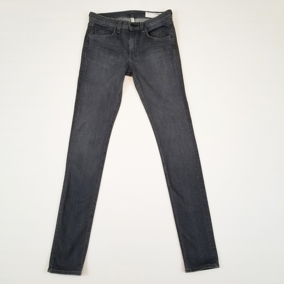 Rag & Bone 9 Inch Skinny gray denim skinny jeans - Picture 2 of 7